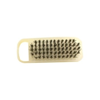 Brosse à ongle blanc givre gris