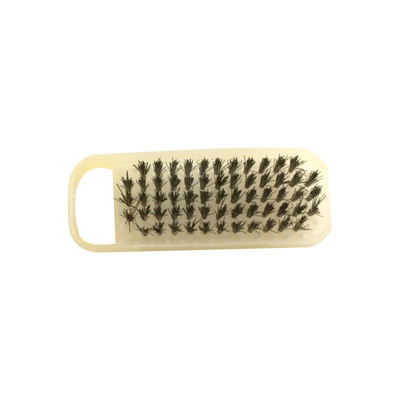 Brosse à ongle blanc givre gris