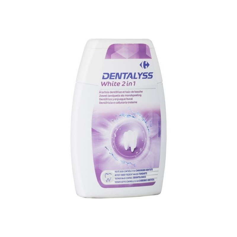 Dentifrice 2en1 Dentalyss  White  Carrefour  100ml