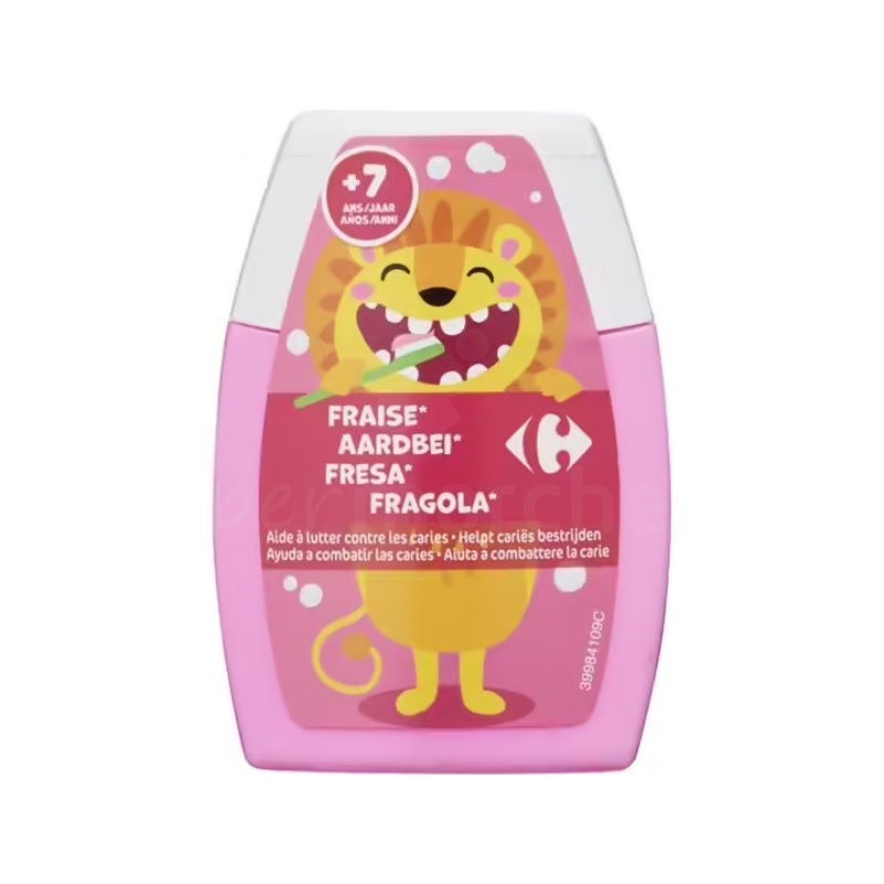 Dentifrice Enfant  Fraise 2en1 7ans et + Carrefour 75ml