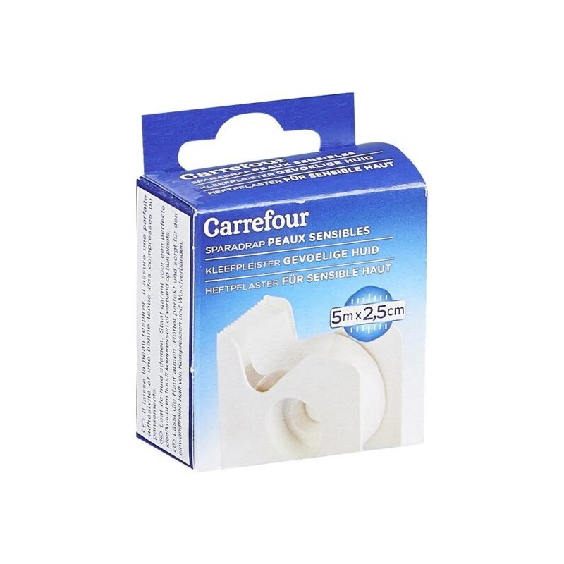 Sparadrap peaux sensibles Carrefour 5MX2CM