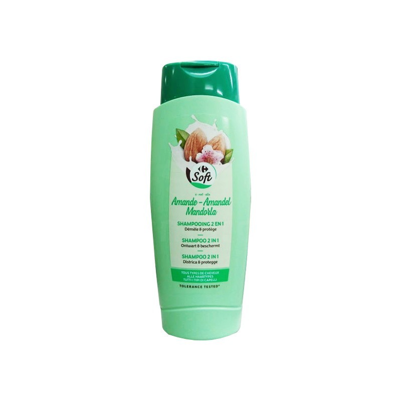 Shampoing 2 en 1 Amande Carrefour Soft 500ml