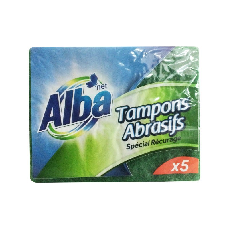 Tampons abrasifs Alba paquets de 5 | Spécial récurage | Ultra efficace