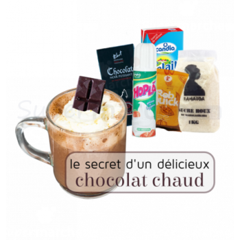 Ingrédients pour chocolat chaud