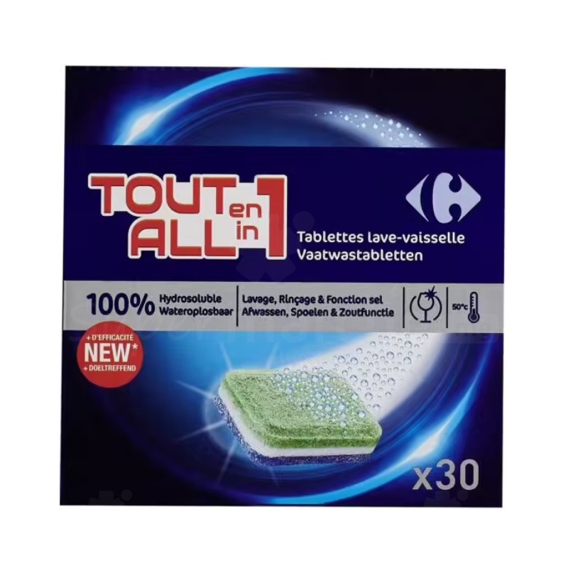 Vaisselle tablette tout en 1 x30 carrefour