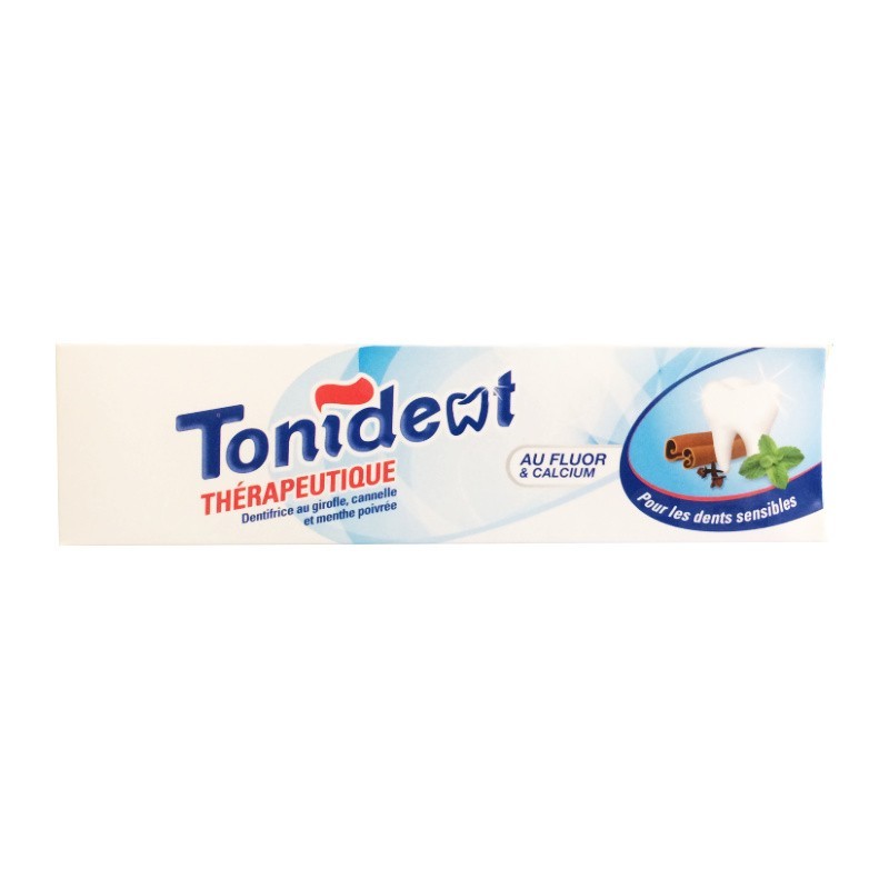 Dentifrice Thérapeutique au fluor plus Calcium Tonident 75g | Pour les dents sensibles avec girofle