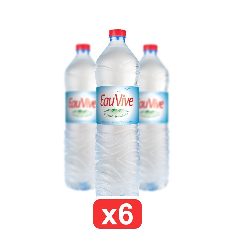 Pack de 6 bouteilles d'Eau Vive 1