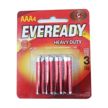 Plaquette de 4 piles LR3 -3A Eveready Red