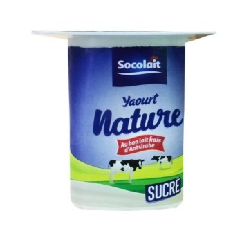 Yaourt nature sucré Socolait 100g