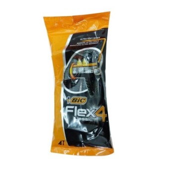 Rasoir Bic Flex Classic 4 | 4 Rasoirs à 4 lames | Rasage ultra doux