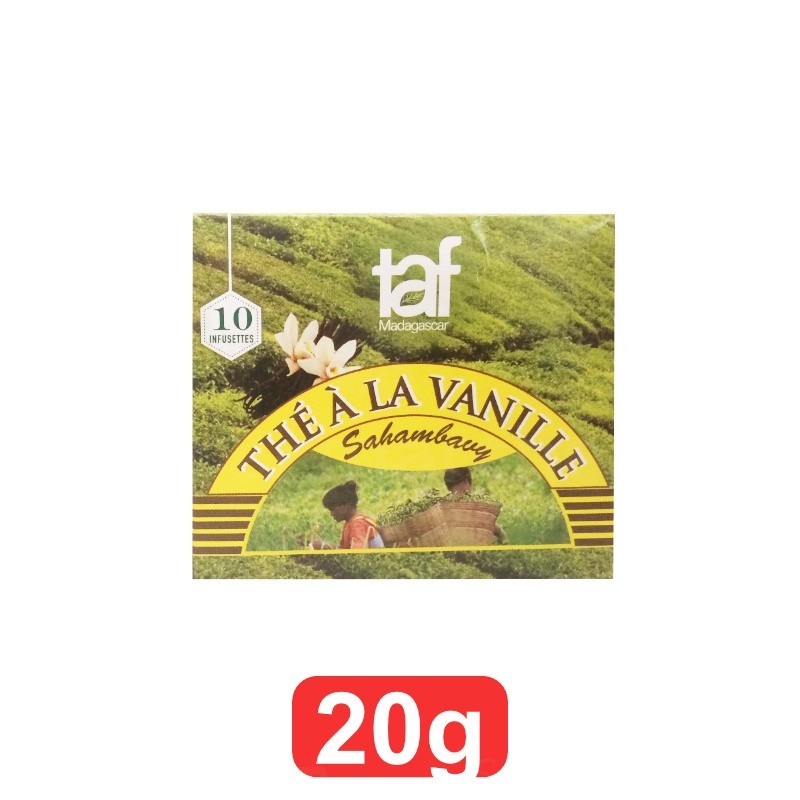 Thé à la Vanille Sahambavy Taf 20g | 10 infusettes | Thé noir à la vanille en infusette de Madagascar