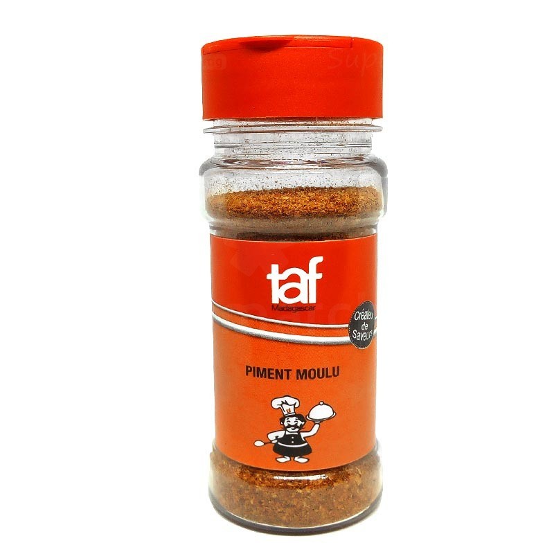 Piment Moulu en flacon vert Taf 25g | Piment Moulu de Madagascar