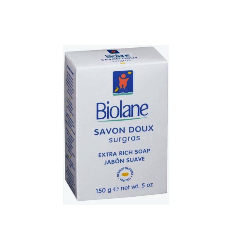 Savon Doux Surgras Biolane 150g | Pour les Toilettes quotidiennes des Nouveau-nés