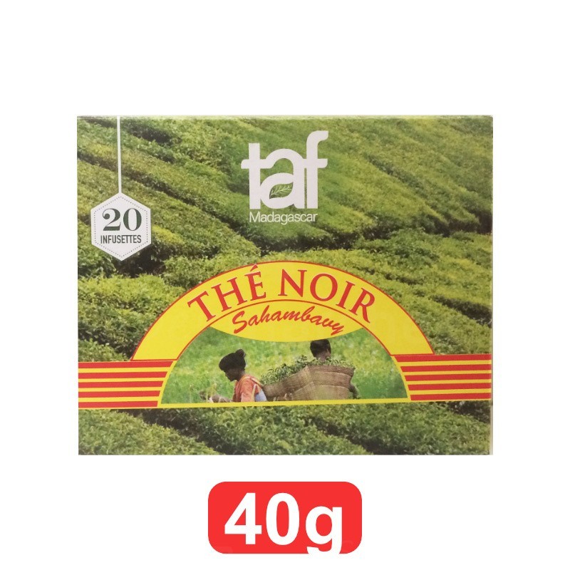 Thé Noir Sahambavy Taf 40g | 20 infusettes | Thé noir nature en infusette de Madagascar