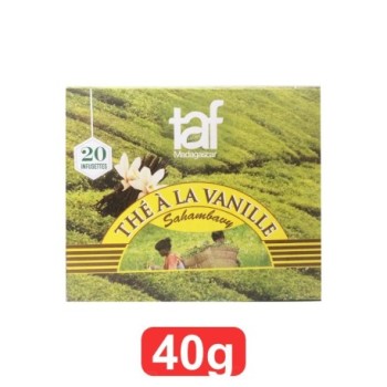 Thé à la Vanille Sahambavy Taf 40g | 20 infusettes | Thé noir à la vanille en infusette de Madagascar