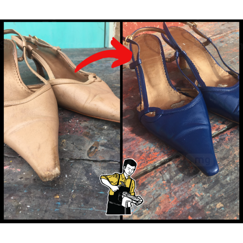 Teinte chaussures cuir par Rainivony | Nu-Pieds