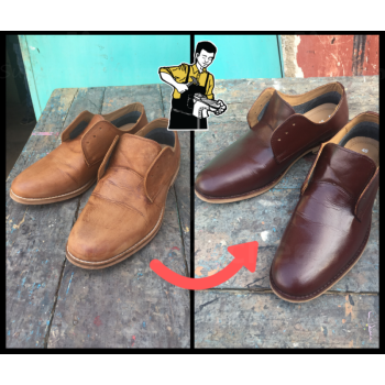 Teinte chaussures cuir par Rainivony