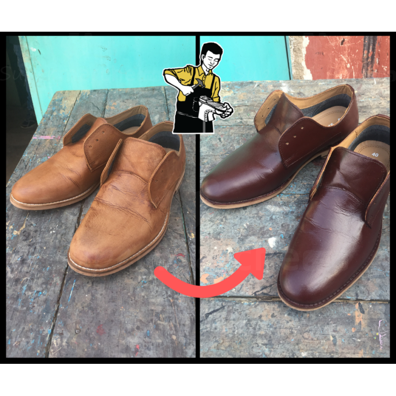 Teinte chaussures cuir par Rainivony