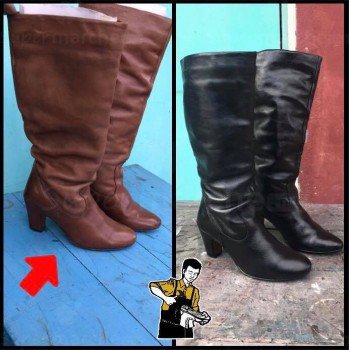 Teinte chaussures cuir par Rainivony