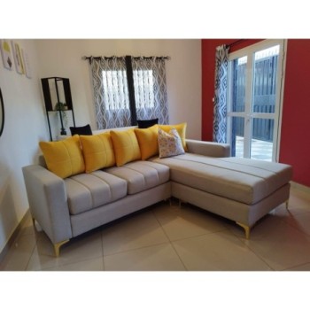 SALON D'ANGLE LIT GM gris N°6