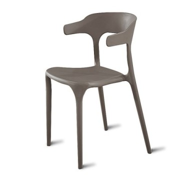 CHAISE EN PLASTIQUE MARRON