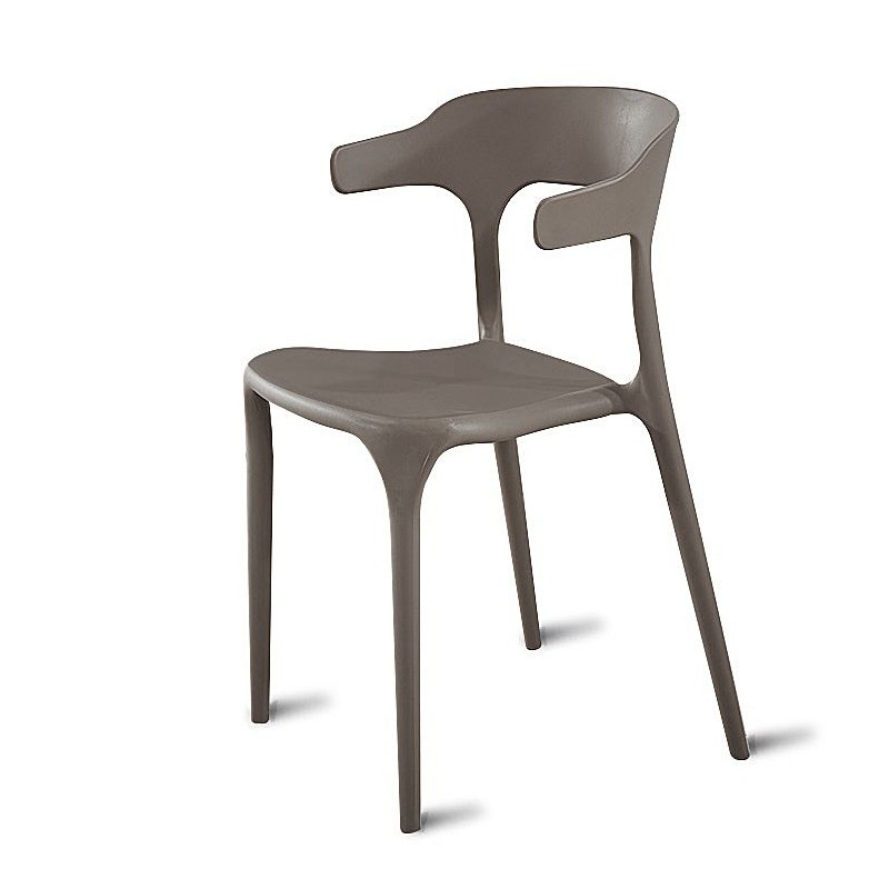 CHAISE EN PLASTIQUE MARRON