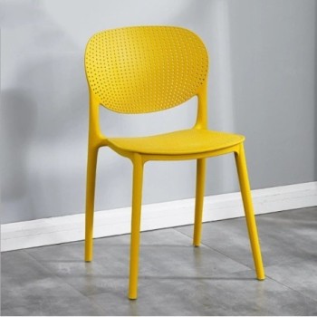 CHAISE ÉPAISSIES EN PLASTIQUE JAUNE