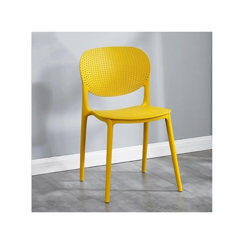 CHAISE ÉPAISSIES EN PLASTIQUE JAUNE