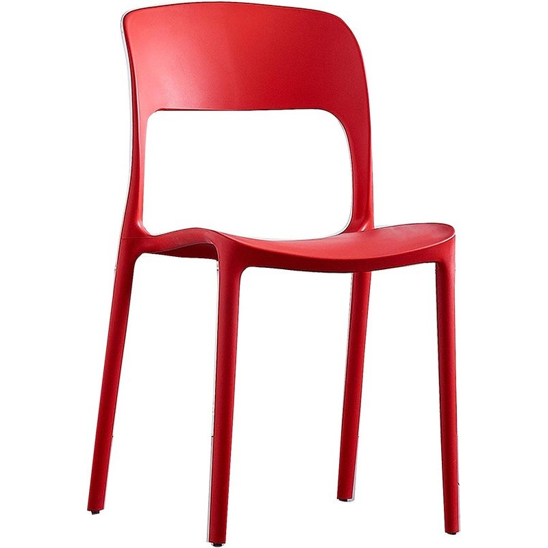 CHAISE ÉPAISSIES EN PLASTIQUE ROUGE