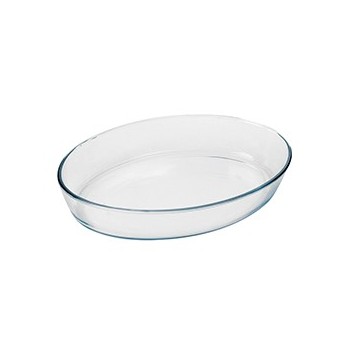 PLAT A FOUR EN VERRE OVAL 3000 ml