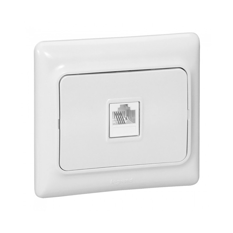 PRISE ENCASTRE RJ11 BLANC KAPTIKA 782114 LEGRAND