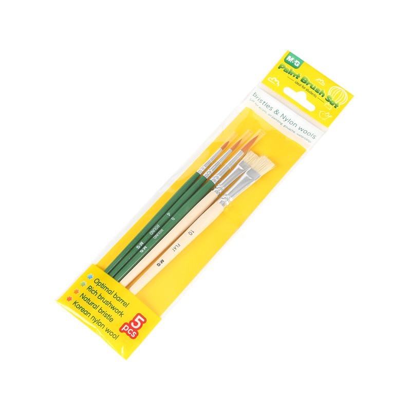 Paquet de pinceau 2en1 5 pieces