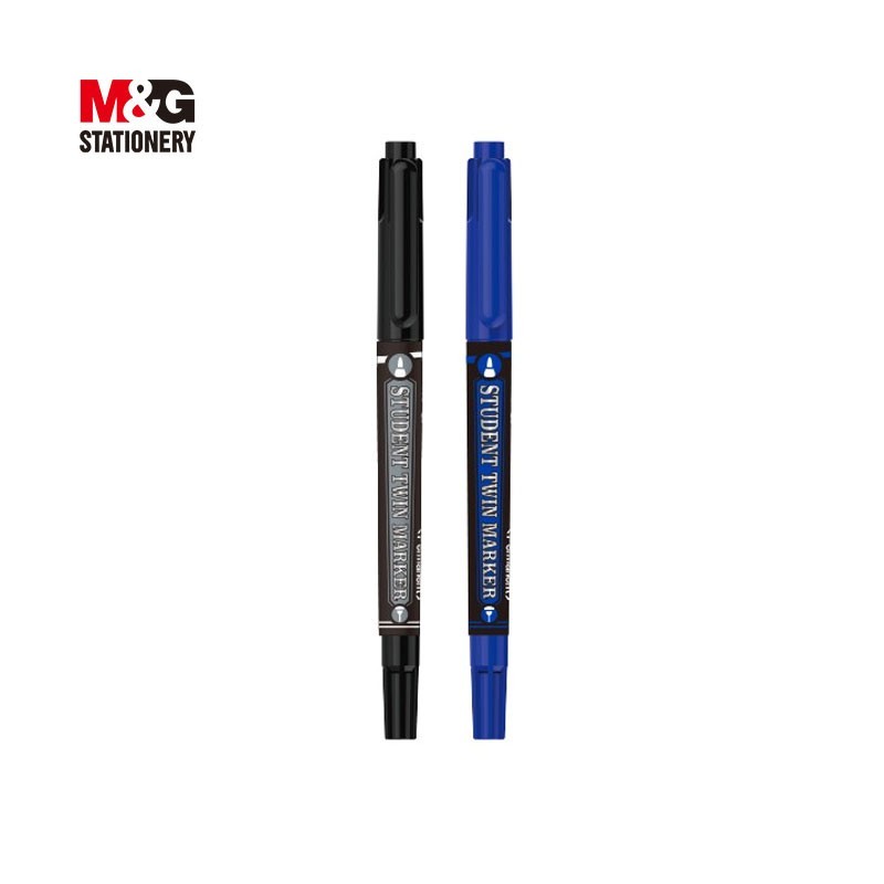 Marqueur permanent double pointe rouge