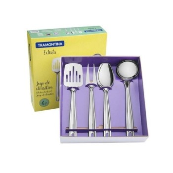 Lot de 4 ustensiles de cuisine  en acier  inoxydable