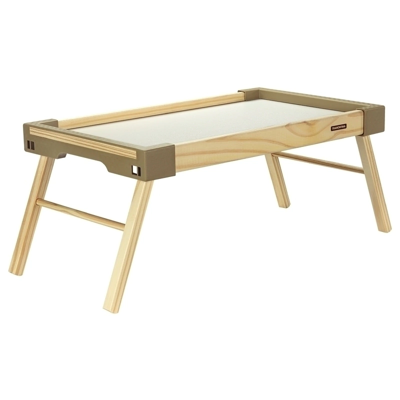 Plateau en bois avec pied pliable Couleur Vert Foncée