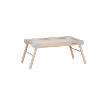 Plateau en bois avec pied  pliable Couleur Blanc