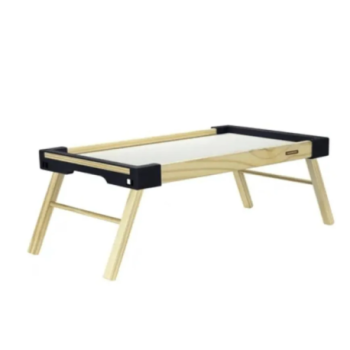 Plateau en bois avec pied  pliable Couleur Noir