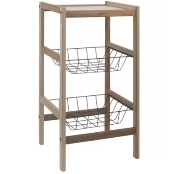 Etagère à fruits à 2 étages avec 2 paniers