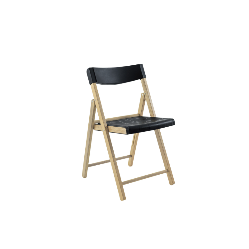 Chaise pliable en plastique Couleur Noir