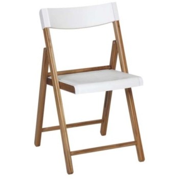 Chaise pliable en plastique Couleur Blanc
