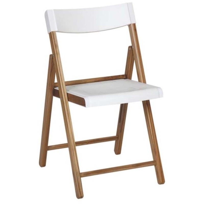 Chaise pliable en plastique Couleur Blanc