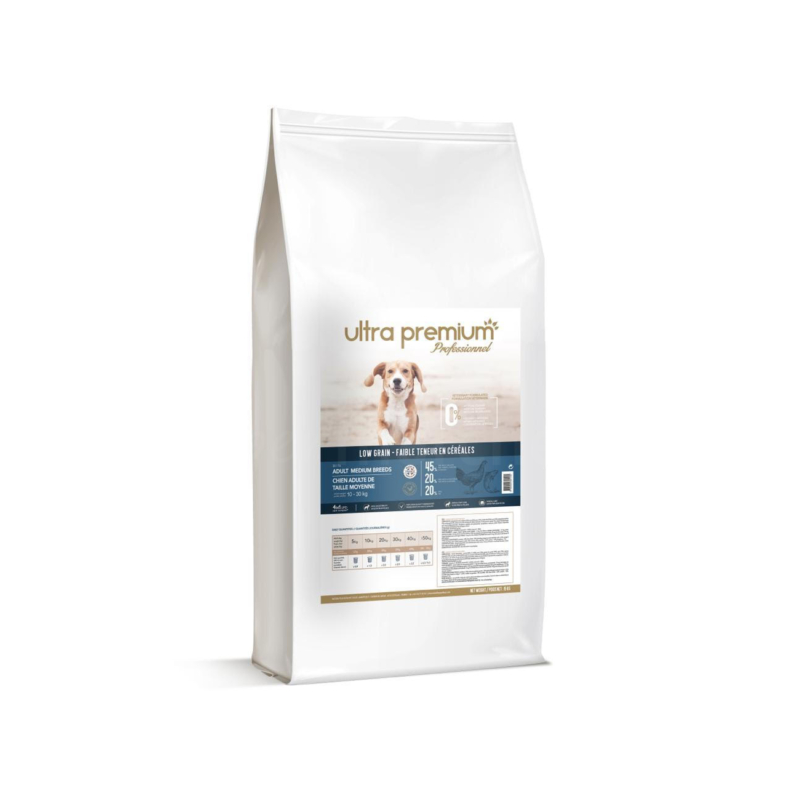 Croquette pour Chien Adulte de Taille Moyenne 15kg Ultra Premium | Poids adulete de 10kg à 30kg