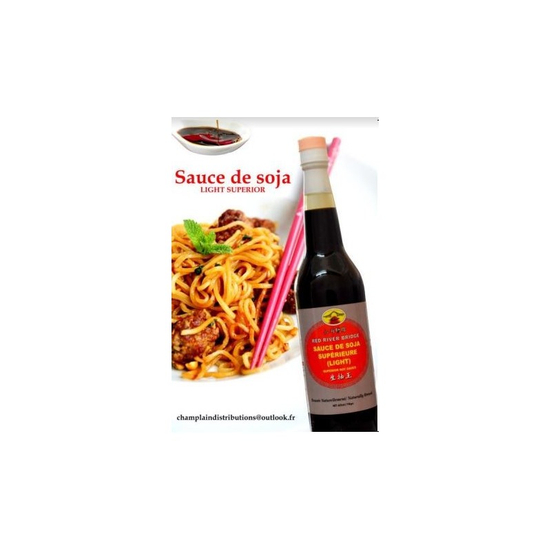Sauce de soja light red river bridge 625ml