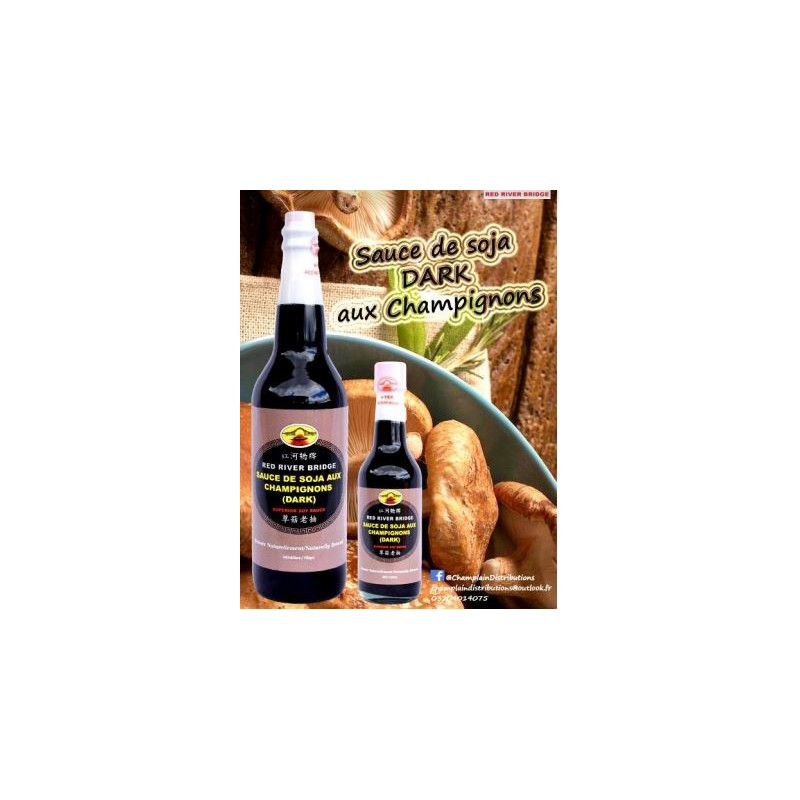 Sauce de soja dark aux champignons red river bridge 625ml