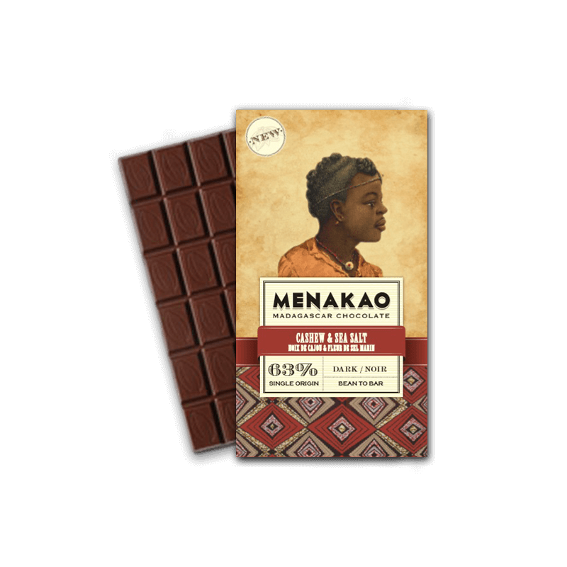 Chocolat 63% Cajou et Fleur de Sel 75g