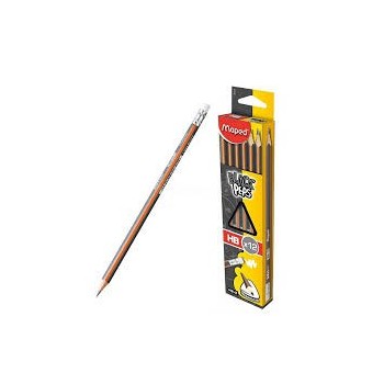 Crayon Maped Black Peps HB 2 avec gomme