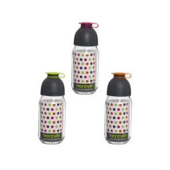 Bocal à provisions de 1 litre - couleurs combinées en verre + plastique