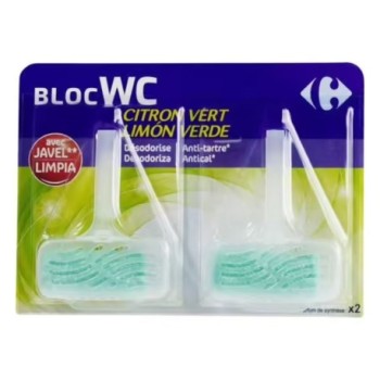 Bloc wc Javel citron Carrefour 2X40
