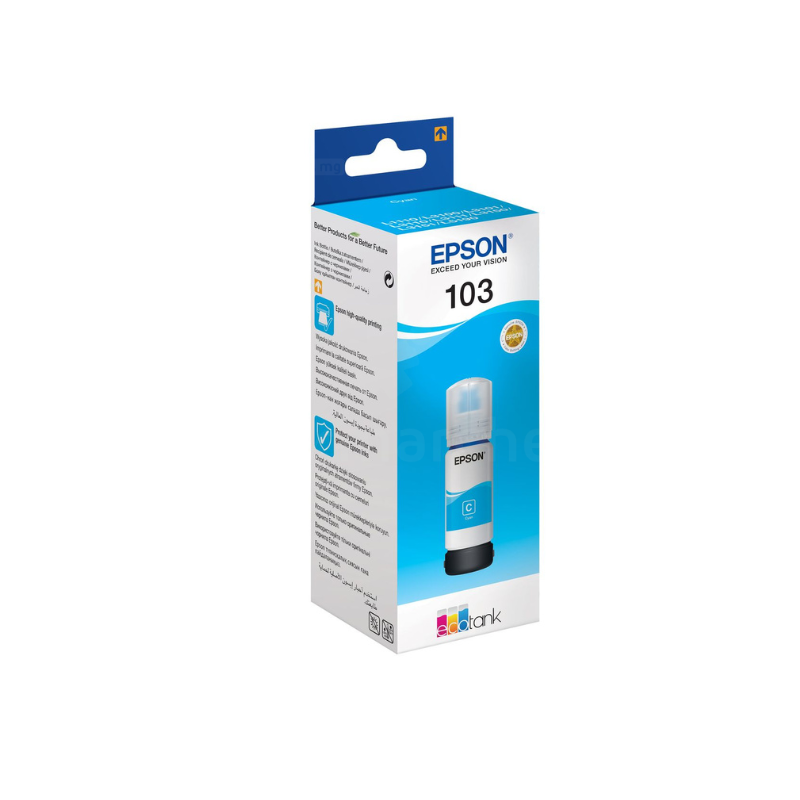 EPSON 103 EcoTank Cyan ink bottle
