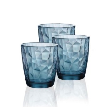 Lot de 3 verres Acqua Diamond Ocean Bleu